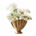 Produktbild: Loberon Vase Chavelot, Fünf Öffnungen, für Kreative Blumenarrangements, Elegante Form, Blumenvase, Dekoartion, Aluminiumguss, Champagner