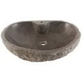 Produktbild: wohnfreuden Aufsatzwaschbecken Natursteinwaschbecken 60 cm mit Hahnloch (Kein Set), NEW-4328 grau NEW-4328 | 60 cm x 16 cm x 60 cm