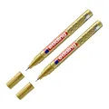 Produktbild: 2 x Edding 780 Lackmarker, Lackmalstift Lackstift 0,8 mm gold