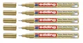 Produktbild: 5 x Edding 780 Lackmarker, Lackmalstift Lackstift 0,8 mm gold