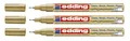 Produktbild: 3 x Edding 780 Lackmarker, Lackmalstift Lackstift 0,8 mm gold