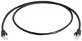 Produktbild: Telegärtner 100008831 RJ45 Netzwerkkabel, Patchkabel CAT 6a S/FTP 7.50m Schwarz Flammwidrig, mit Rastnasenschutz, Paarschirm