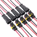 Produktbild: GTIWUNG 5 Set 2-Polig Kabel Steckverbinder Stecker Auto Wasserdicht Elektrische Anschluss mit Draht, Verbindungsstecker Wasserdicht für KFZ/LKW/Auto/Roller/Motorrad