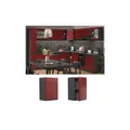 Produktbild: Vicco Hängeschrank Küchenschrank Küchenmöbel R-Line J-Shape Anthrazit Rot 40 cm modern
