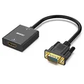 Produktbild: BENFEI HDMI Buchse auf VGA Stecker Adapter mit 3,5 mm Audio Klinkenstecker, Unidirektional HDMI-Computer zu VGA-Monitor/TV Adapter, kompatibel mit TV-Stick Laptop PC Raspberry Pi Roku Xbox