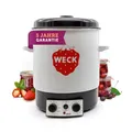 Produktbild: Weck Einkochautomat WAT15 Emaille mit Zeitschaltuhr & Präzisionsthermostat – 29L Einkochtopf, Glühweinkocher, Dampfentsafter, Einweckautomat – Edelstahl, Made in Germany, hochwertig & vielseitig