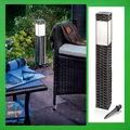 Produktbild: 4x LED Solarleuchte Solar Außenleuchte Gartenlampe Rattan Gartenleuchte Leuchte