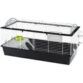 Produktbild: FERPLAST Nagetierkäfig CASITA 120 für Kaninchen, Meerschweinchen, Meerschweinchen, aus Metall, inklusive Zubehör: Futterkrippe, Trinkflasche, Napf, Haus, Leiter. 119x58xh60cm