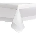 Produktbild: DecoHomeTextil Heimtextilmanufaktur Tischdecke 100% Baumwolle Damast Gastro Edition Weiß Feinste Vollzwirn Qualität Eckig | 130 cm x 190 cm