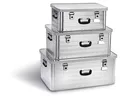 Produktbild: Enders Alubox TORONTO 47 L + 80 L + 130 L - Aluminiumbox mit 1 mm Wandstärke, extra stabil - spritzwasser- und staubdicht, stapelbar - Alukiste einsetzbar als Transportbox, Lagerbox, Werkzeugkiste