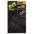Produktbild: Fox Edges Micro Speed Links Karpfen Vorfach Rig Clips Karabiner - 20 Stück
