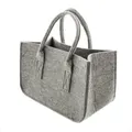 Produktbild: Filztasche Shopper Einkaufstasche Universal Tasche, grau mit Henkel, 40 cm