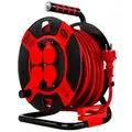 Produktbild: REV 0010305612 Kabeltrommel, Outdoor, 4 Schutzkontaktsteckdosen, 25 m, schwarz