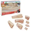 Produktbild: Hape Spielzeugeisenbahn-Zubehör E3707, großes Schienenausbauset, Holz, 24-teilig