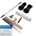 Produktbild: Epoxidharz Bodenbeschichtung werkzeug Set 4tlg PL250 | 40cm Entlüftungsroller | Teleskopstiel | Stehrakel | Nagelschuhe