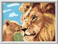 Produktbild: Ravensburger CreArt 23995 Löwe Malen Zahlen Kinder Malset Rahmen Pinsel Acryl