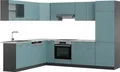 Produktbild: Eckküche Vicco R-Line Blau-Grau/Anthrazit 287 x 227 cm, AP Marmor, Model 43139