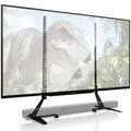 Produktbild: Amazon Basics Universal-TV-Ständer für LCD-/LED-/Plasma-Fernseher, 55,9 cm - 195,6 cm (22 - 77 Zoll), höhenverstellbar, kompatibel mit Soundbars, Traglast bis zu 36 kg, max. VESA 800 x 400 mm, Schwarz