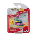 Produktbild: Pokémon PKW3597 - Battle Figure Set - Pikachu, Machollo, Alola-Sleimok, offizielles Figuren Set