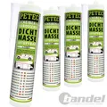 Produktbild: 4x 83290 PETEC 310ML WEIß SCHEIBEN UND KAROSSERIEDICHTMASSE SCHEIBENDICHTMASSE