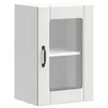 Produktbild: vidaXL Küchen-Hängeschrank mit Glastür Lucca Weiß, Wandschrank Küche, Wandschrank, Oberschrank, Küchenschrank, Hängeschrank, Oberschrank Küche