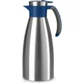 Produktbild: Emsa Isolierkanne SOFT GRIP, 1,5 Liter, Edelstahl / blau Einhandbedienung durch Quick-Tip-Verschluss, 100 (1.50 l) (N4120400)