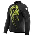 Produktbild: Dainese - Air Graphics Tex Jacket, Sommer Motorradjacke, belüftet und leicht, mit weichen Protektoren an Schultern und Ellenbogen, Mann, Schwarz/Fluo Gelb Tarmac, 58