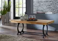 Produktbild: Couchtisch Beistelltisch Wohnzimmertisch Loungetisch massiv Altholz Eisen 120x60