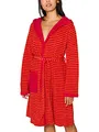 Produktbild: ESPRIT Damen-Bademantel Striped Hoody mit Kapuze Leichtfrottier Fuchsia Größe 44/46,L
