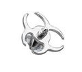 Produktbild: Taffstyle Piercing-Implantat Dermal Piercing Strass Kristall Biohazard Symbol, Aufsatz Dermal Anchor Piercing Hautanker Implantat Skin Diver Strass