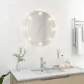 Produktbild: vidaXL Wandspiegel mit LED-Beleuchtung Rund Glas