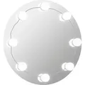 Produktbild: vidaXL Wandspiegel mit LED-Beleuchtung Rund Glas - Silber