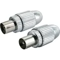 Produktbild: SCHWAIGER Koaxstecker, Stecker-Koaxbuchse Set vernickelt