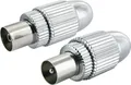 Produktbild: Schwaiger Koaxial Stecker Set KST1525 531 verchromt, 1x Koax Stecker + 1x Koax Buchse