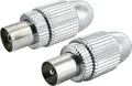Produktbild: Schwaiger Koaxial Stecker Set KST1525 531 verchromt, 1x Koax Stecker + 1x Koax