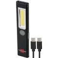 Produktbild: LED Taschenlampe inklusiv USB C Ladekabel bis zu 12h Leuchtdauer Magnet und Clip