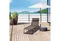 Produktbild: Outsunny Gartenliege mit Kopfkissen, Seitentasche, 5-Fach verstellbare Rückenlehne, Sonnenliege klappbar, 1 St., wetterfeste Liegestuhl, bis 120 kg belastbar, für Garten Strand Pool, Braun
