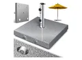 Produktbild: KESSER® Granit Sonnenschirmständer mit Edelstahlrohr, Hochwertiger Schirmständer Sockel 30KG - für Schirmstöcke bis 16-48 mm, Inkl. Transport Griff Garten Balkonschirmständer