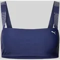 Produktbild: PUMA Bustier-Bikini-Oberteil mit Logo-Print in Marine, Größe XL