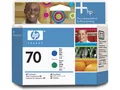 Produktbild: HP 70 (C9408A) - Blau + Grün - Druckerpatrone