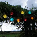 Produktbild: LED Solar Lichterkette Lampions Garten Terrasse Lampionkette bunt Party