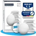 Produktbild: SilverRack® Türstopper Wand selbstklebend Weiß [12 Stück] - Wandpuffer als perfekter Schutz für Wand und Tür - Türpuffer Wandschutz als Türstopper für Türklinken gegen Türanschlag