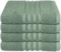 Produktbild: Schiesser Handtücher Milano aus 100% Baumwolle mit eleganter Bordüre in Hoch-Tief-Optik, Frottier (Set, 4-St), Made in Green