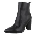 Produktbild: Ital Design Damenschuhe Stiefeletten High-Heel Stiefeletten, 6010-89-, Kunstleder, Schwarz Mehrfarbig, Gr. 36