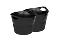Produktbild: Kreher Set: 2 x Mehrzweckkorb 42 Liter, flexibel und strapazierfähig (Schwarz)