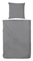 Produktbild: Hahn Bettwäsche Renforcé anthrazit BL 155x220 cm grau Bettbezug