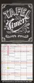 Produktbild: Tafel Timer 2026: Typo Art Familienkalender mit 4 breiten Spalten in Tafeloptik. Hochwertiger Familienplaner mit Ferienterminen, Vorschau bis März 2027.