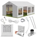 Produktbild: Partyzelt 6x8 Bierzelt Unterstand Gartenzelt Festzelt Pavillon NEU weiß PVC S