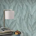 Produktbild: Vliestapete Blattmuster Palmblätter Dschungel Grün Grau 10391-35 (4,25€/1qm)
