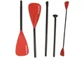 Produktbild: 24Move Doppelpaddel, Premium Stand Up Paddle Aluminium, verstellbar, 4-teilig SUP-Paddel, (2 in 1 Paket, als Einzelpaddel oder Doppeltes Paddel, rot), für Paddelboards, Kajakboot und Ruderboot, universell einsetzbar